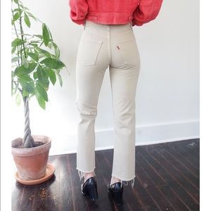 levis 501 beige jeans